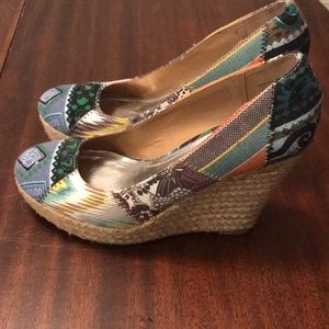 Bamboo espadrilles wedge
